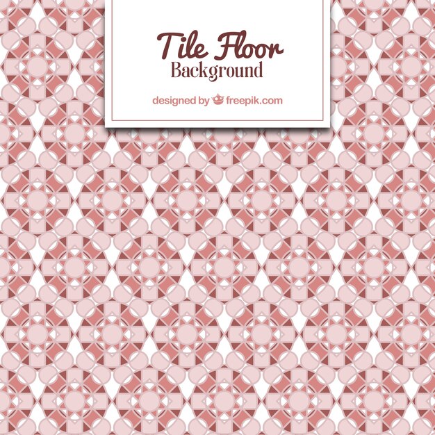 Suelo de azulejos en tonos rosas