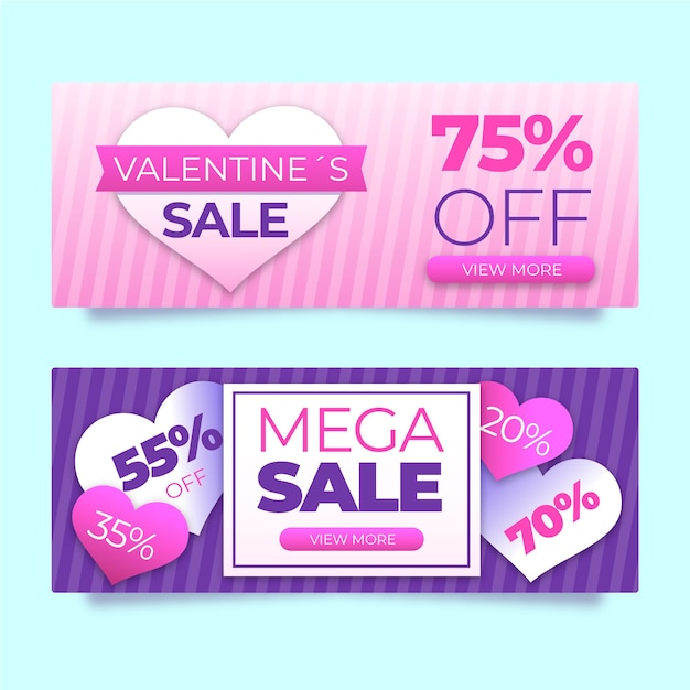 Super oferta de carteles de venta de san valentín