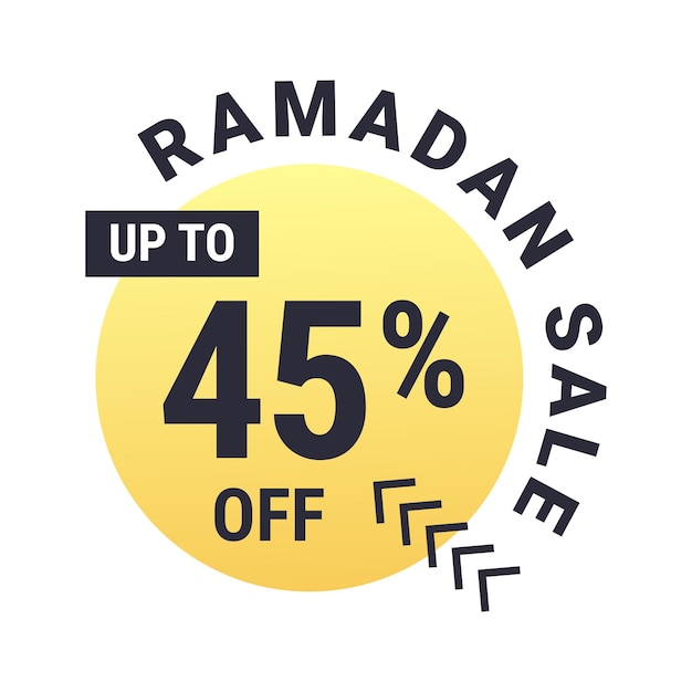 Vector gratuito super oferta de ramadán obtenga hasta 45 de descuento en banner de fondo punteado