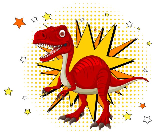 El superhéroe dinosaurio en acción
