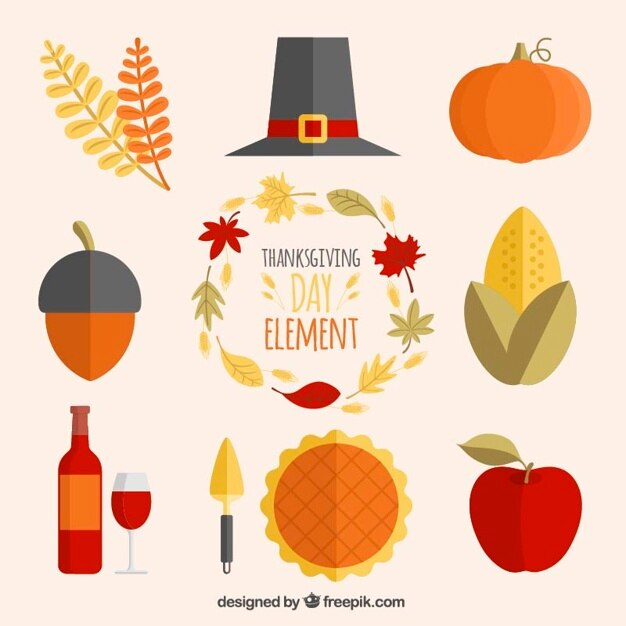Surtido de comida tradicional de acción de gracias