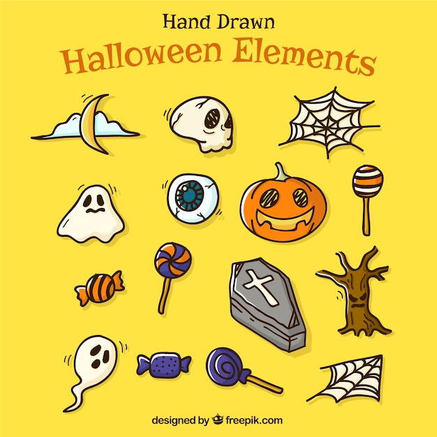 Surtido de dibujos de halloween