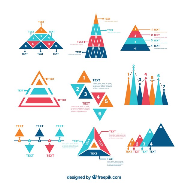 Surtido fantástico de gráficos infográficos