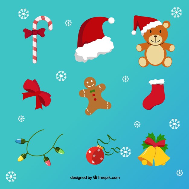Surtido de ornamentos de navidad 