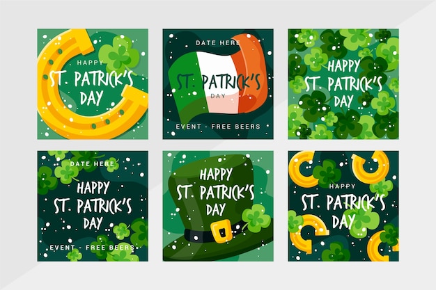 Surtido de st. patrick's day instagram posts