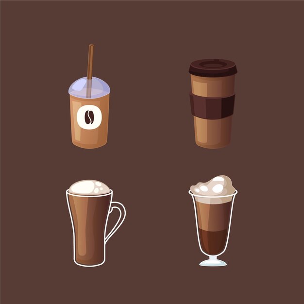 Surtido de tipos de cafe
