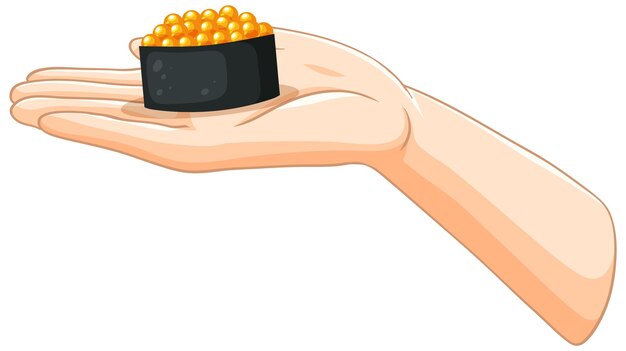 Sushi de la mano con Roe
