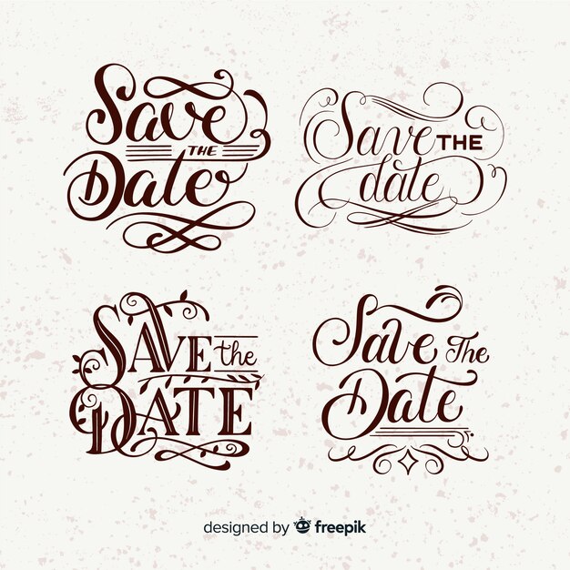 Sve the date colección de letras vintage
