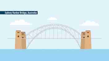 Vector gratuito sydney harbour bridge, australia