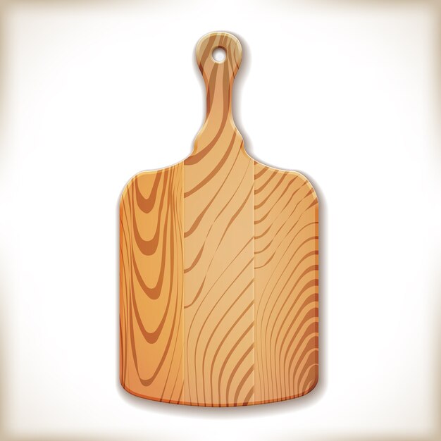 Tabla de cortar de madera aislada