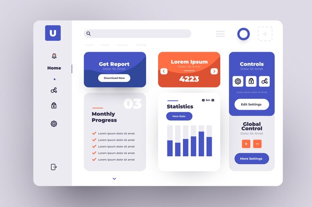 Tablero de control de negocios del panel de usuarios