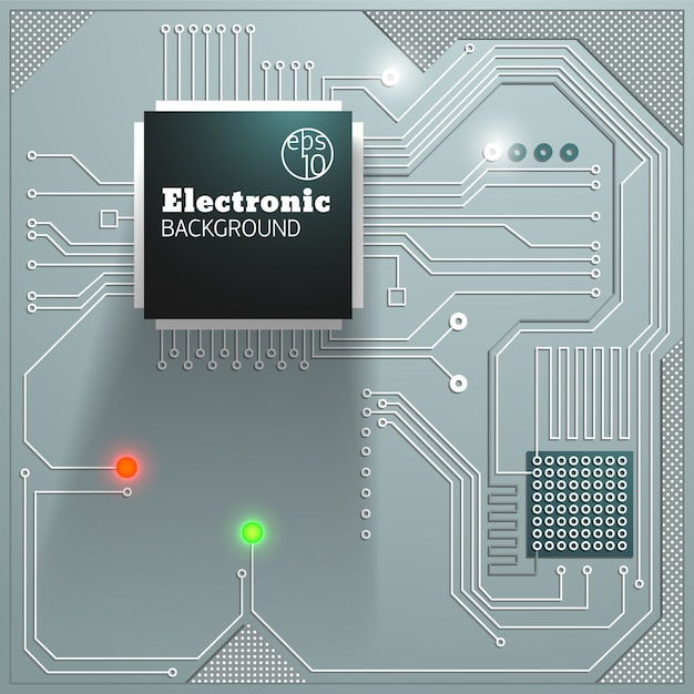 Tablero electrónico con fondo de luces
