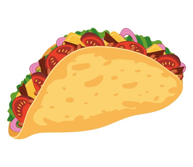 taco deliciosa comida mexicana