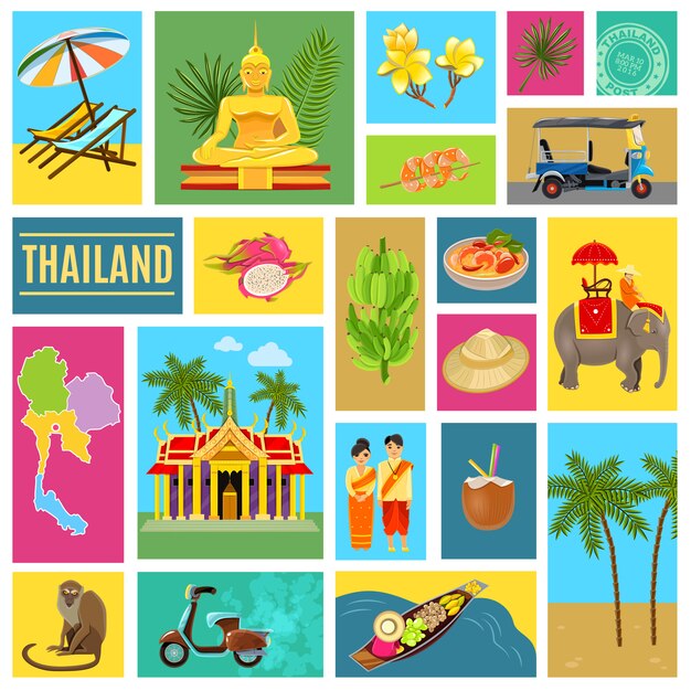 Tailandia cartel de azulejos