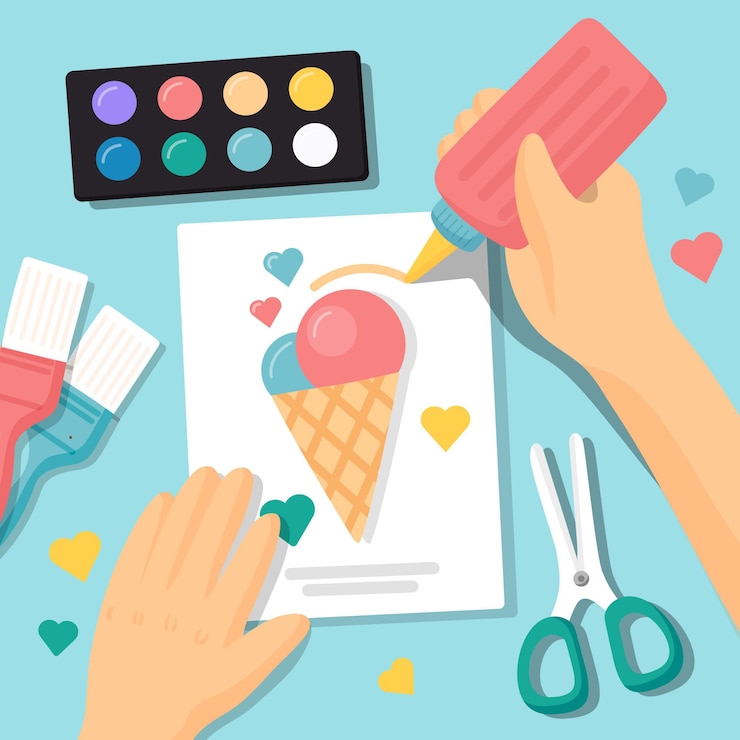Vector gratuito taller creativo de bricolaje