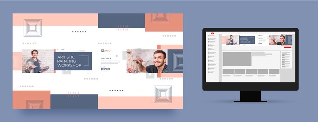 Taller de pintura minimalista arte del canal de youtube.