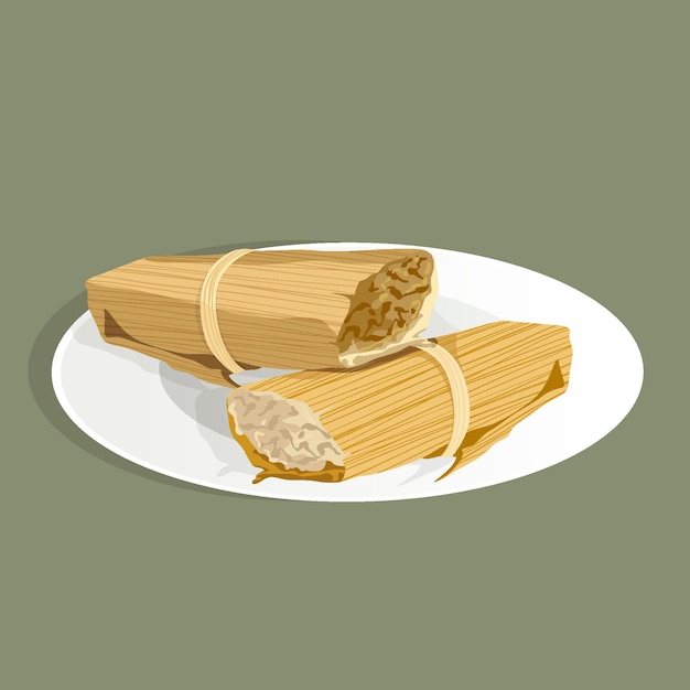 Tamales realistas dibujados a mano