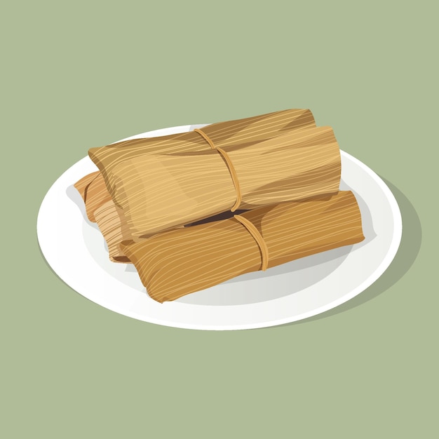 Tamales realistas dibujados a mano