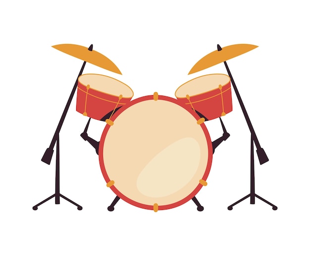 tambores instrumento musical icono aislado
