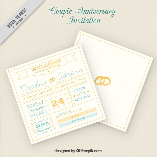 Tarjeta de aniversario de pareja