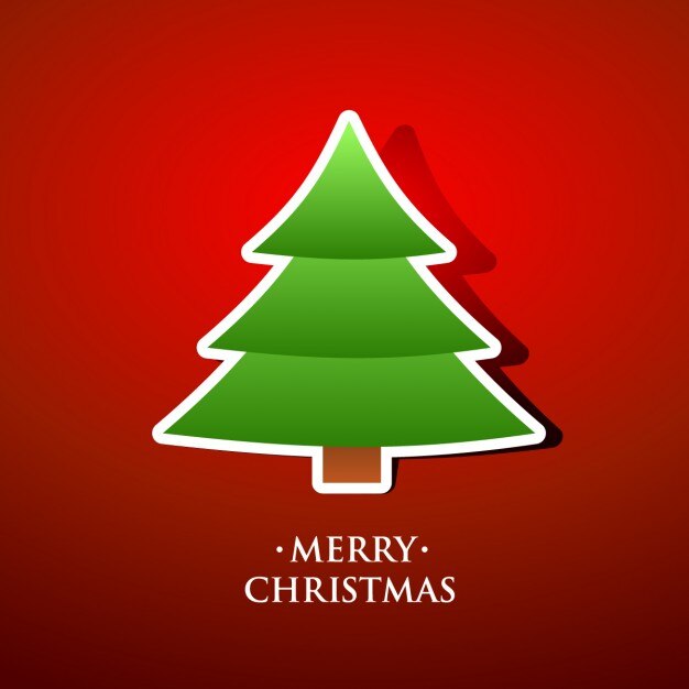 Tarjeta de árbol de navidad