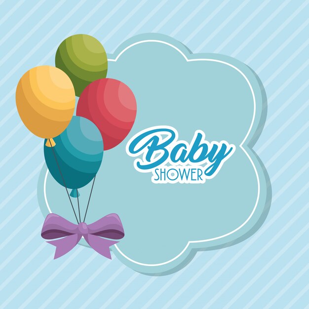 tarjeta de baby shower con globos air party