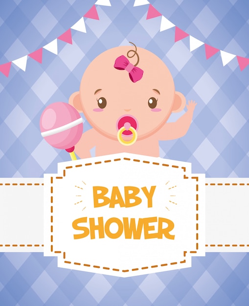 Vector gratuito tarjeta de baby shower