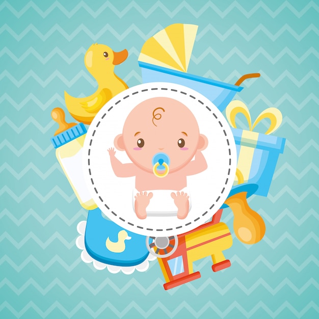 Vector gratuito tarjeta de baby shower