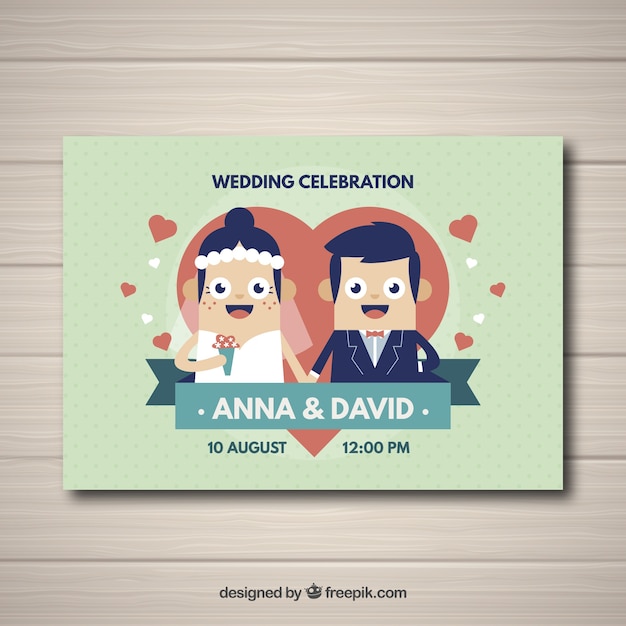 Tarjeta de boda creativa
