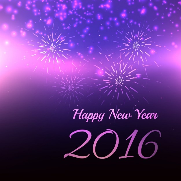 Tarjeta borrosa de 2016 de feliz año nuevo