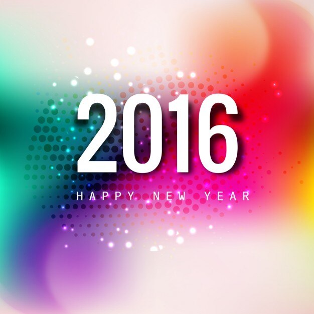 Tarjeta brillante de año nuevo 2016