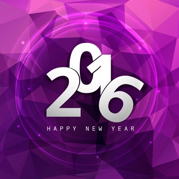 Tarjeta brillante de año nuevo 2016