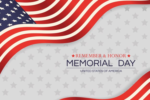 tarjeta de celebración americana del día conmemorativo