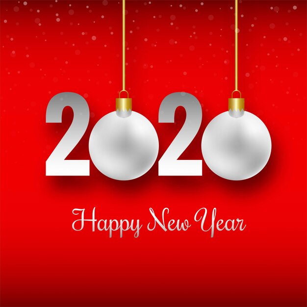 Tarjeta de celebración de año nuevo 2020