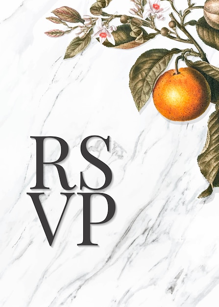 Tarjeta citrus rsvp