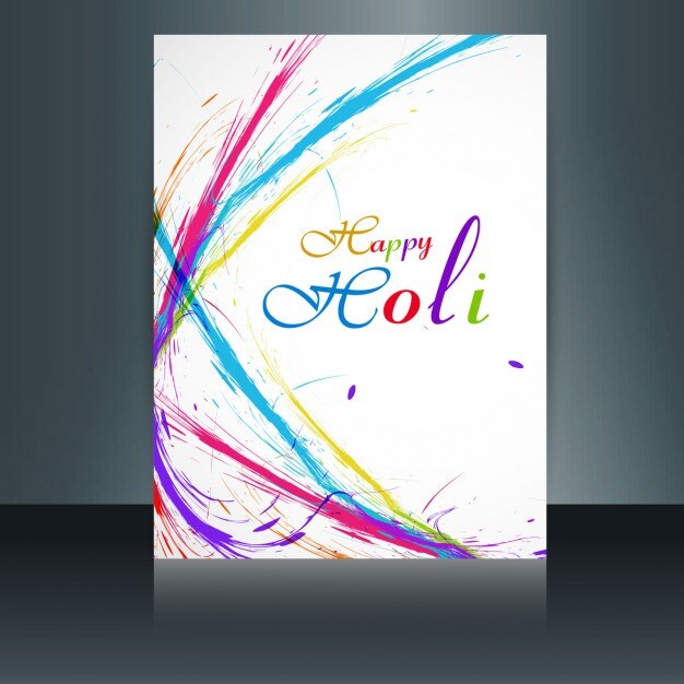 Tarjeta colorida de celebración Holi