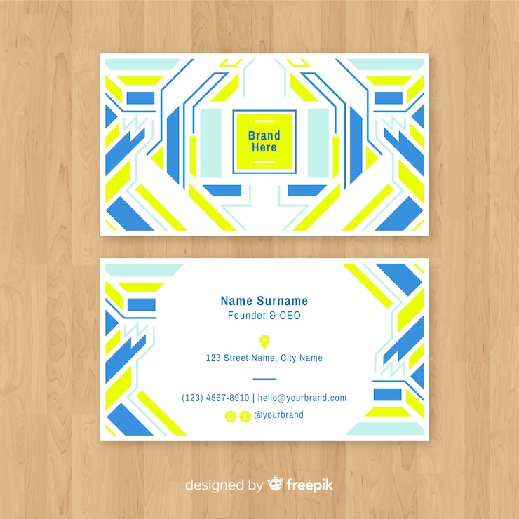 Vector gratuito tarjeta comercial