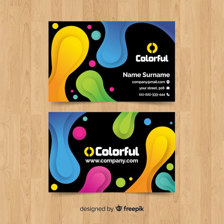Vector gratuito tarjeta comercial