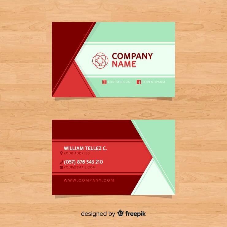 Vector gratuito tarjeta comercial