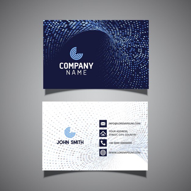 Vector gratuito tarjeta corporativa azul oscuro