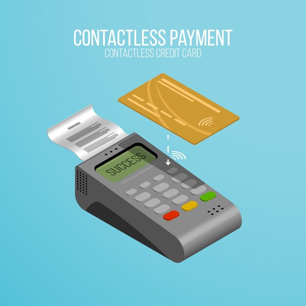 Tarjeta de crédito dorada y pago contactless