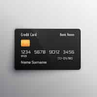 Vector gratuito tarjeta de crédito negra