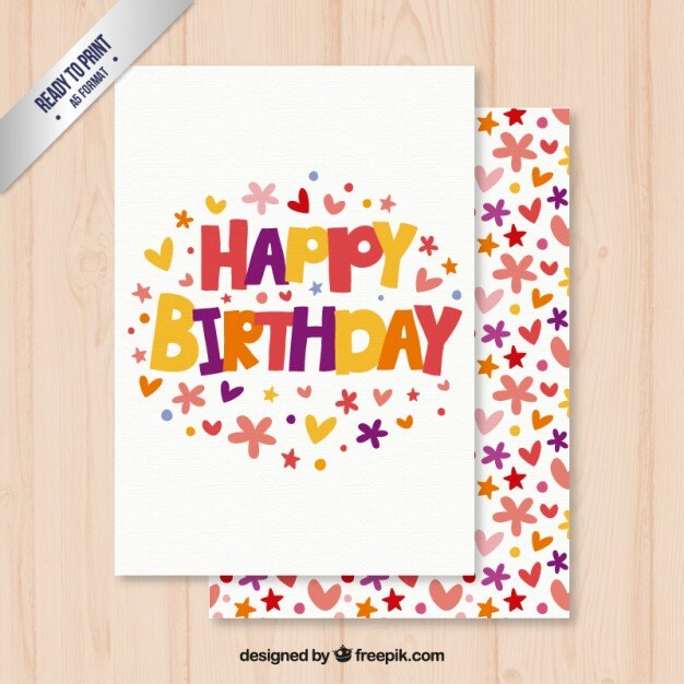 Tarjeta de cumpleaños feliz lindo