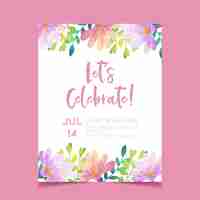 Vector gratuito tarjeta de cumpleaños floral creativa
