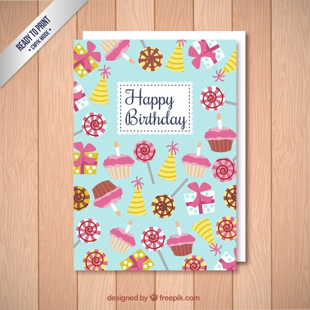 Tarjeta de cumpleaños linda