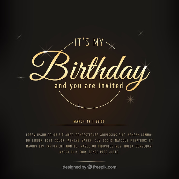 Vector gratuito tarjeta de cumpleaños de lujo