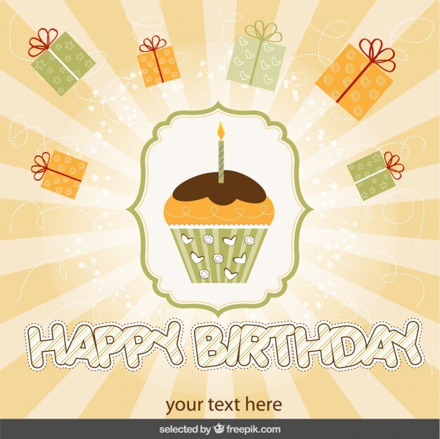 Tarjeta de cumpleaños de magdalena