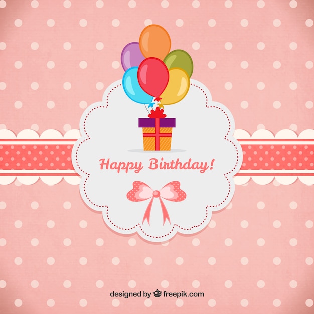 Tarjeta de cumpleaños de la vendimia