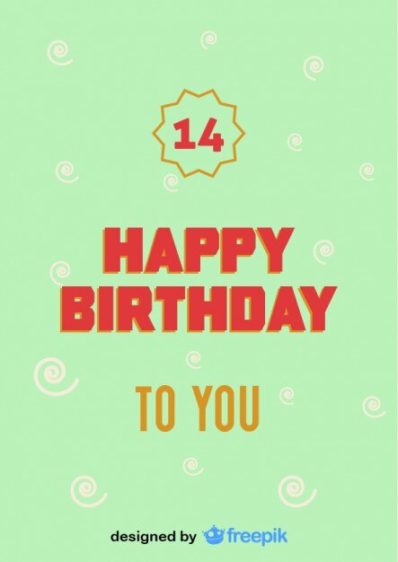Tarjeta de cumpleaños vintage