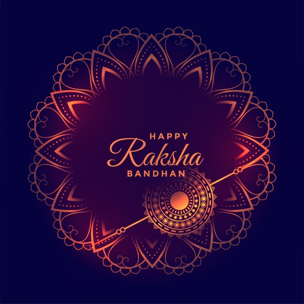Tarjeta de deseos decorativos del festival raksha bandhan